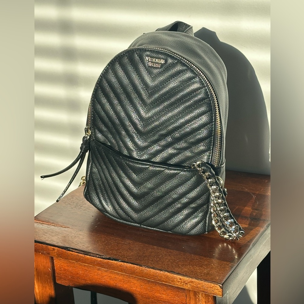 Victoria’s Secret mini backpack faux leather near new condition